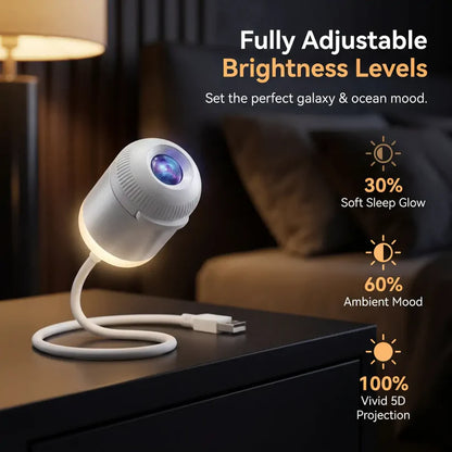 5D Smart Dynamic Holographic Night Light Projector