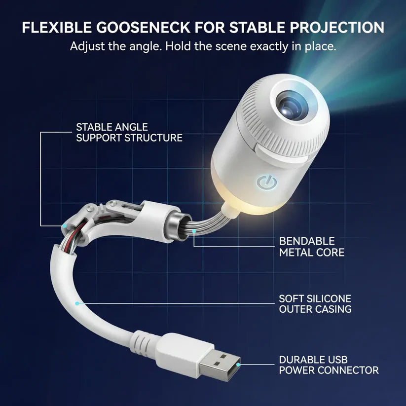 5D Smart Dynamic Holographic Night Light Projector